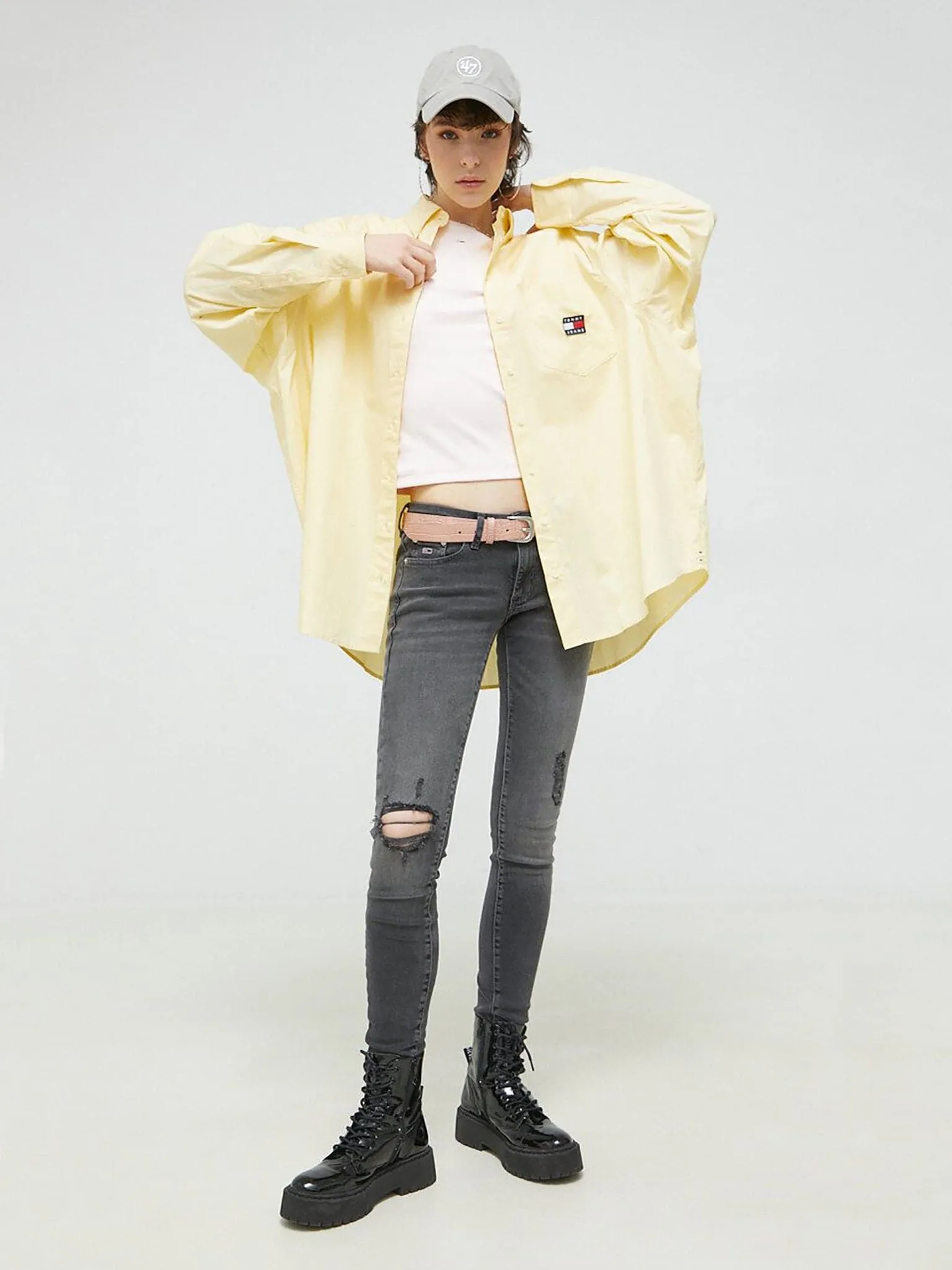 Γυναικείο t-shirt ριπ TJW BBY ESSENTIAL RIB SS DW0DW14876TJ9 | DW0DW14876TJ9
