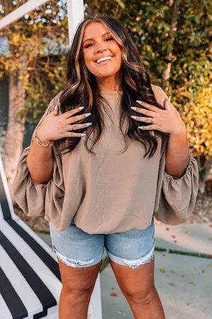Across Your Heart Shift Top In Light Mocha Curves
