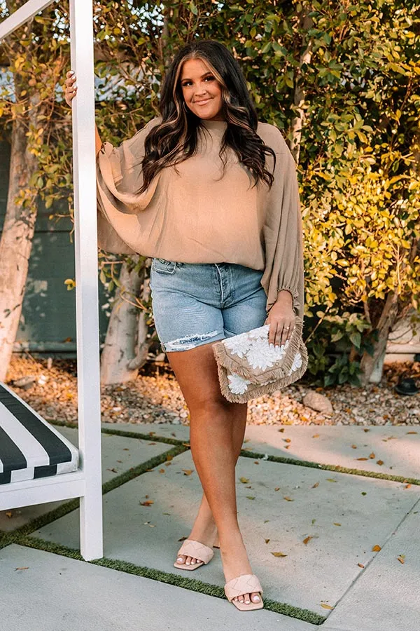 Across Your Heart Shift Top In Light Mocha Curves