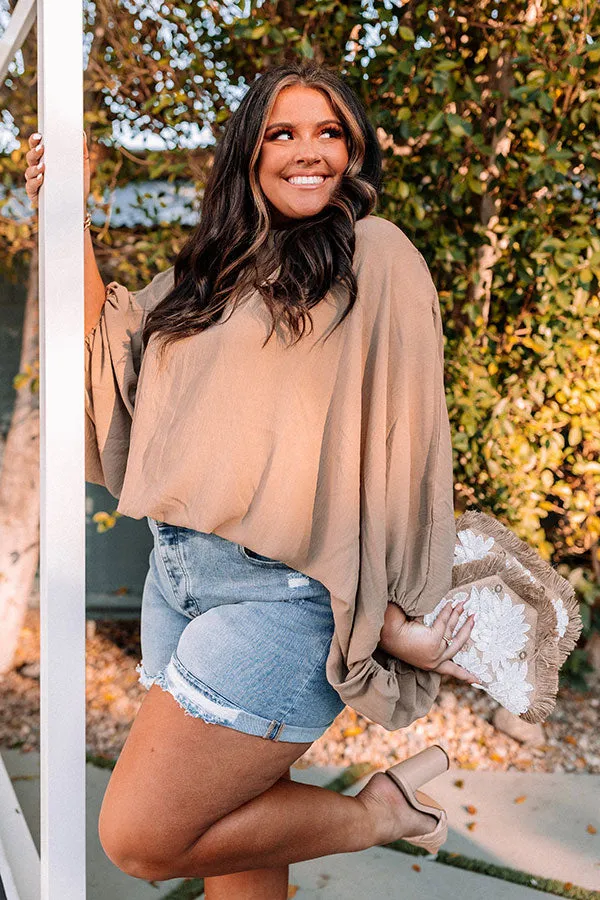 Across Your Heart Shift Top In Light Mocha Curves