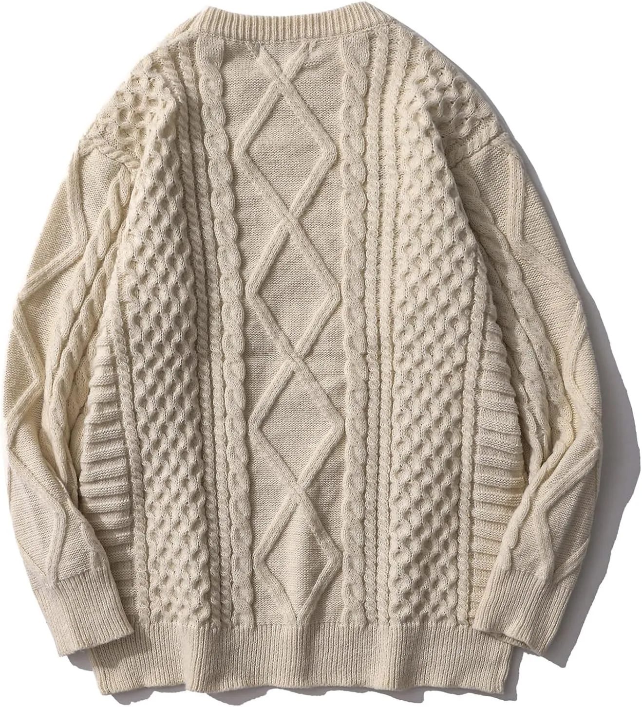 Aelfric Eden Oversized Knit Sweater Solid Vintage Pullover Sweater Unisex Woven Crewneck Knitted Tops