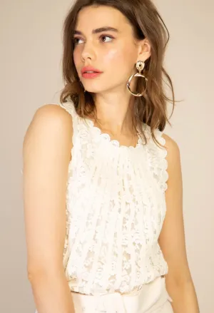 Anais sleeveless lace top