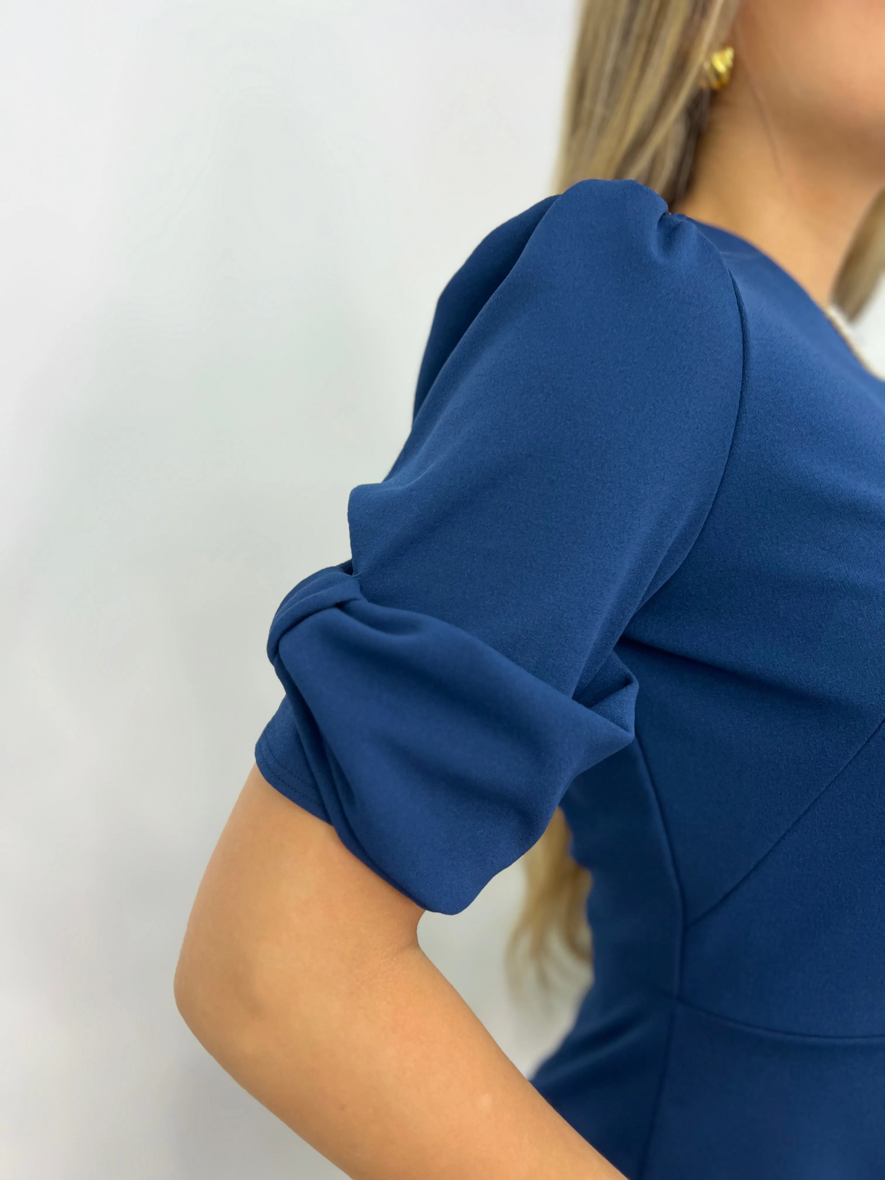BAY ST NAVY LITTLE CAP DRESS
