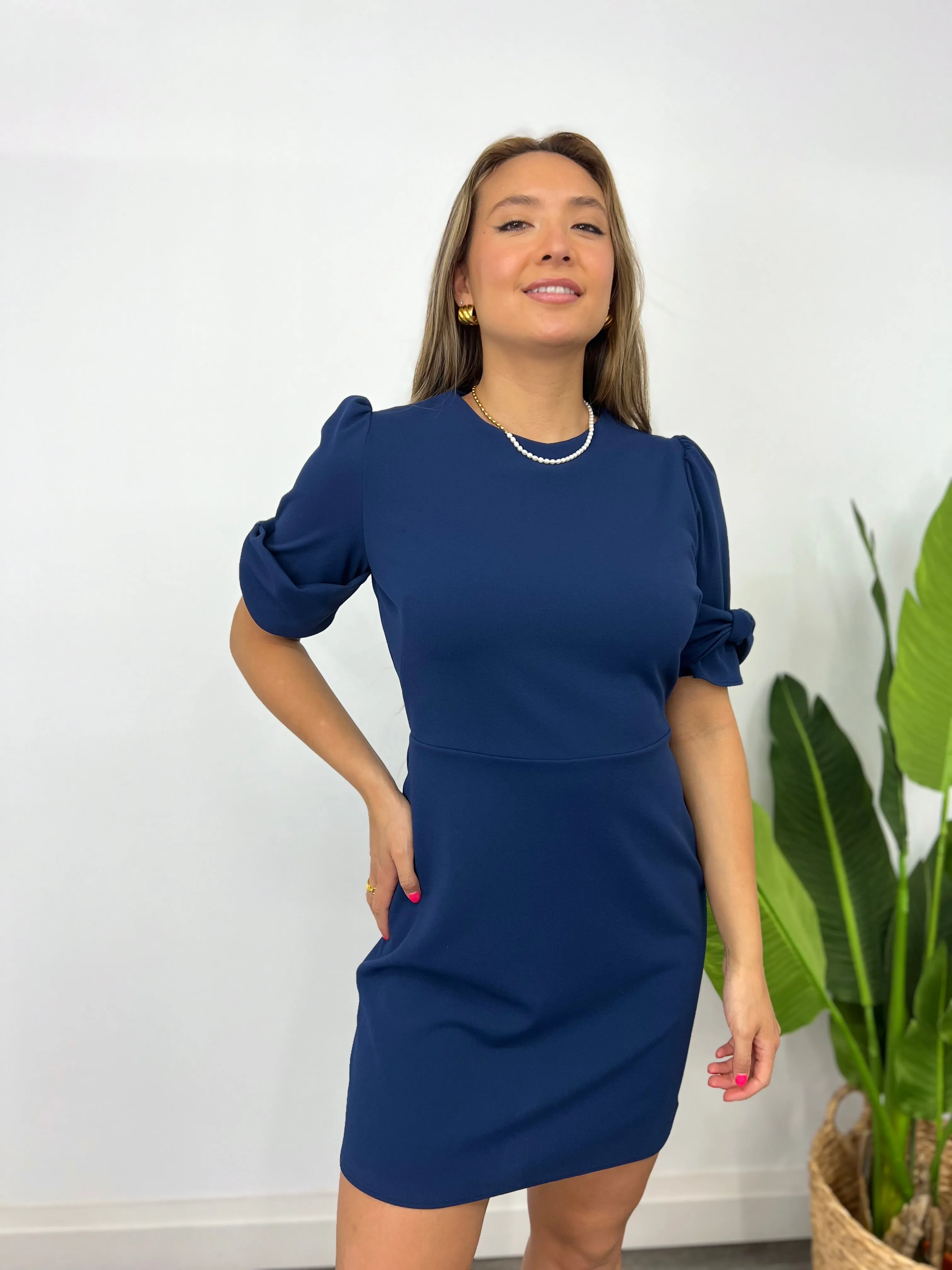 BAY ST NAVY LITTLE CAP DRESS