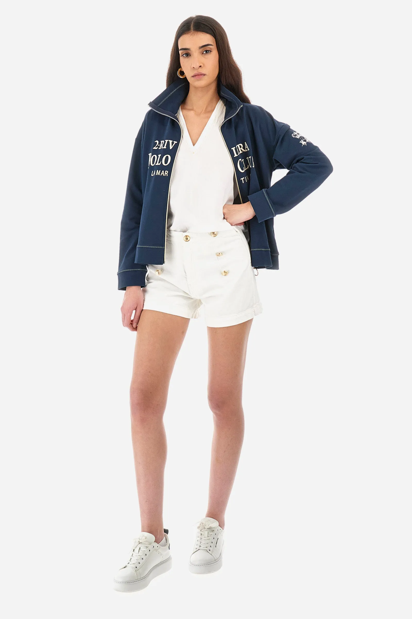 Blusa smanicata regular fit in misto lino - Yemima