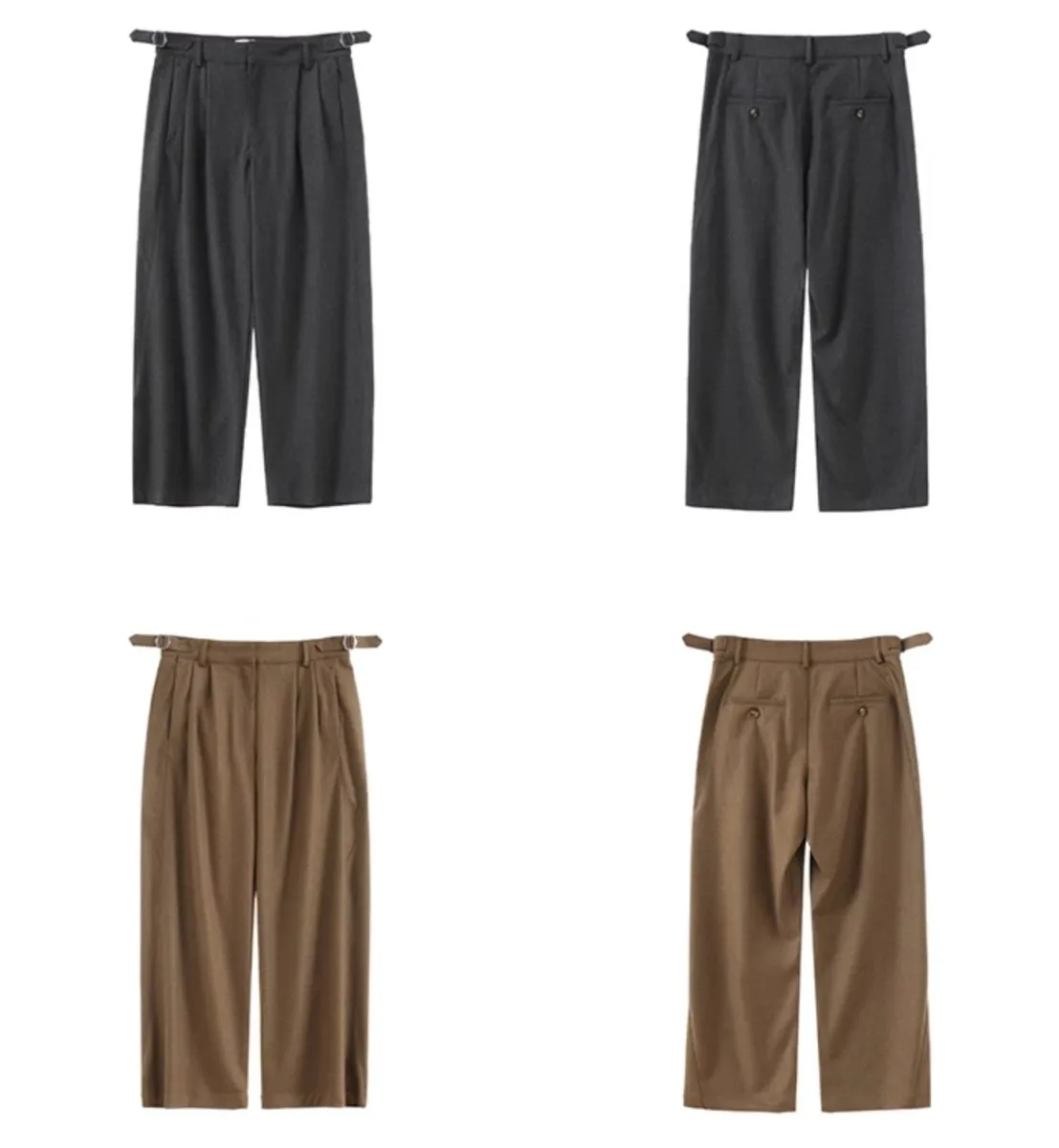 brushed belt pants /  N4509