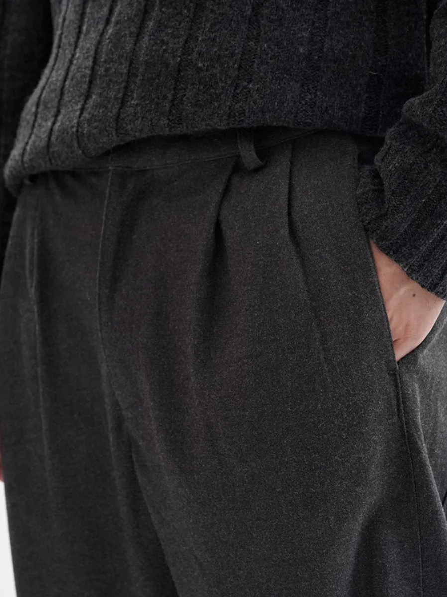 brushed belt pants /  N4509