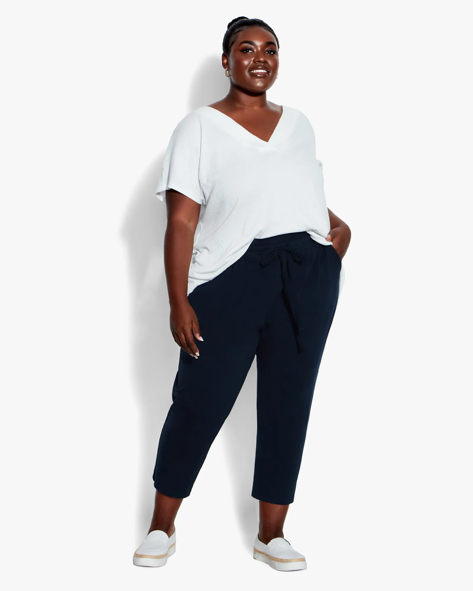 Camila Capri Sweatpant | Navy