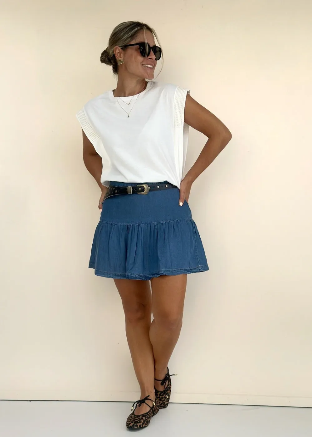 Camiseta Bonita Lurex Dorado