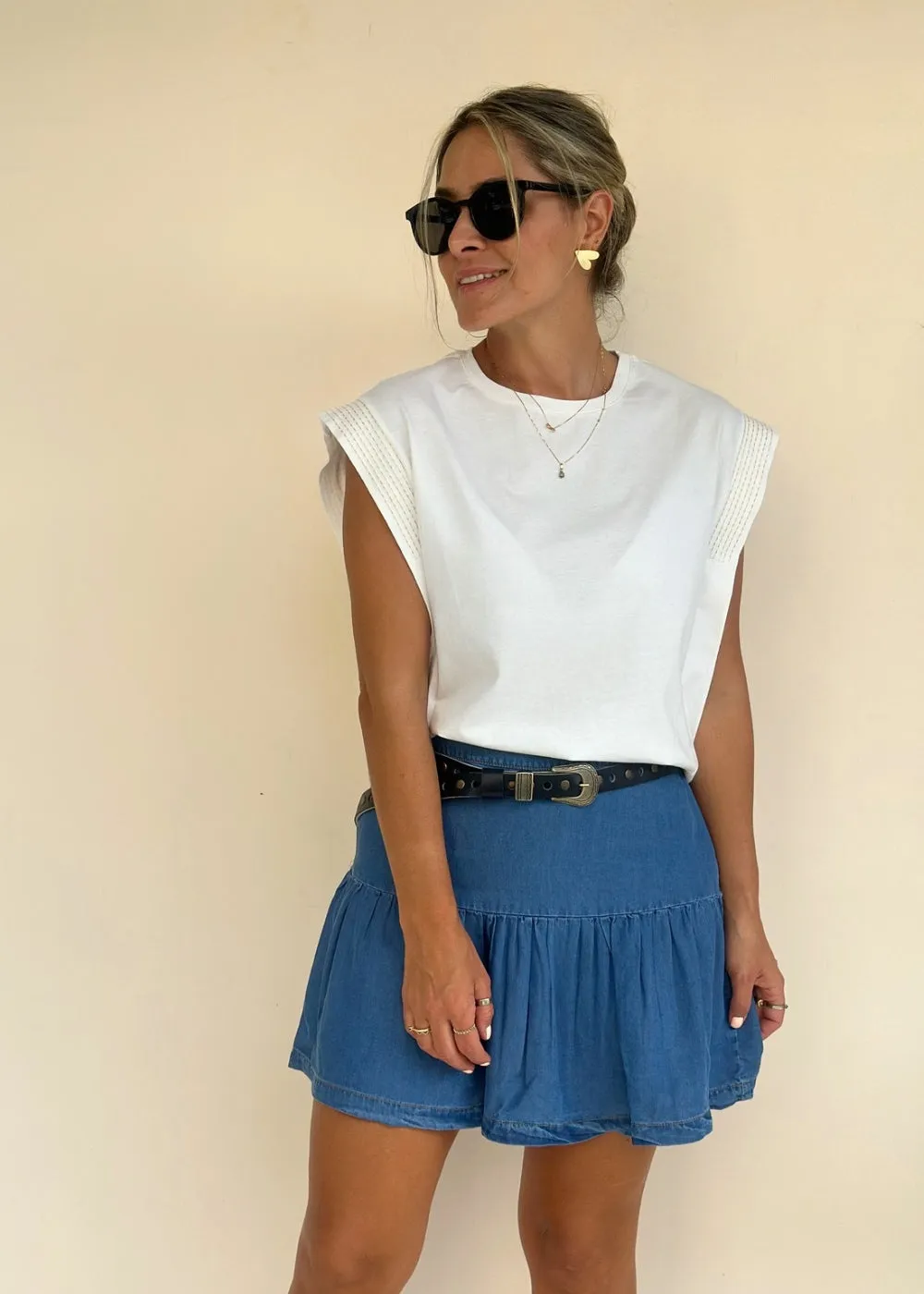 Camiseta Bonita Lurex Dorado