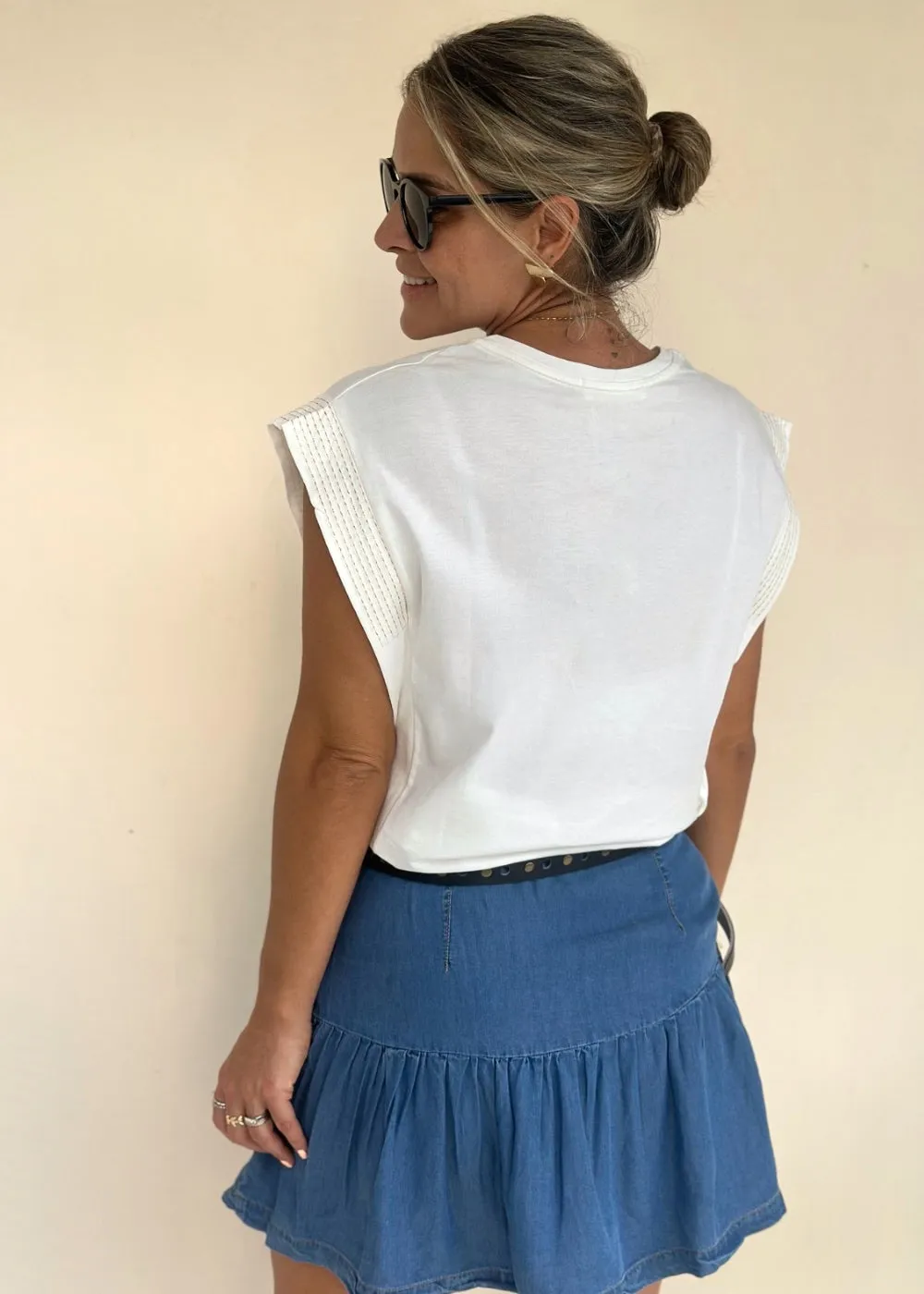 Camiseta Bonita Lurex Dorado