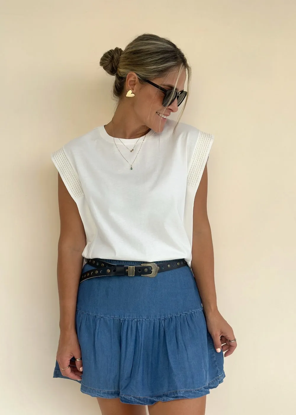 Camiseta Bonita Lurex Dorado