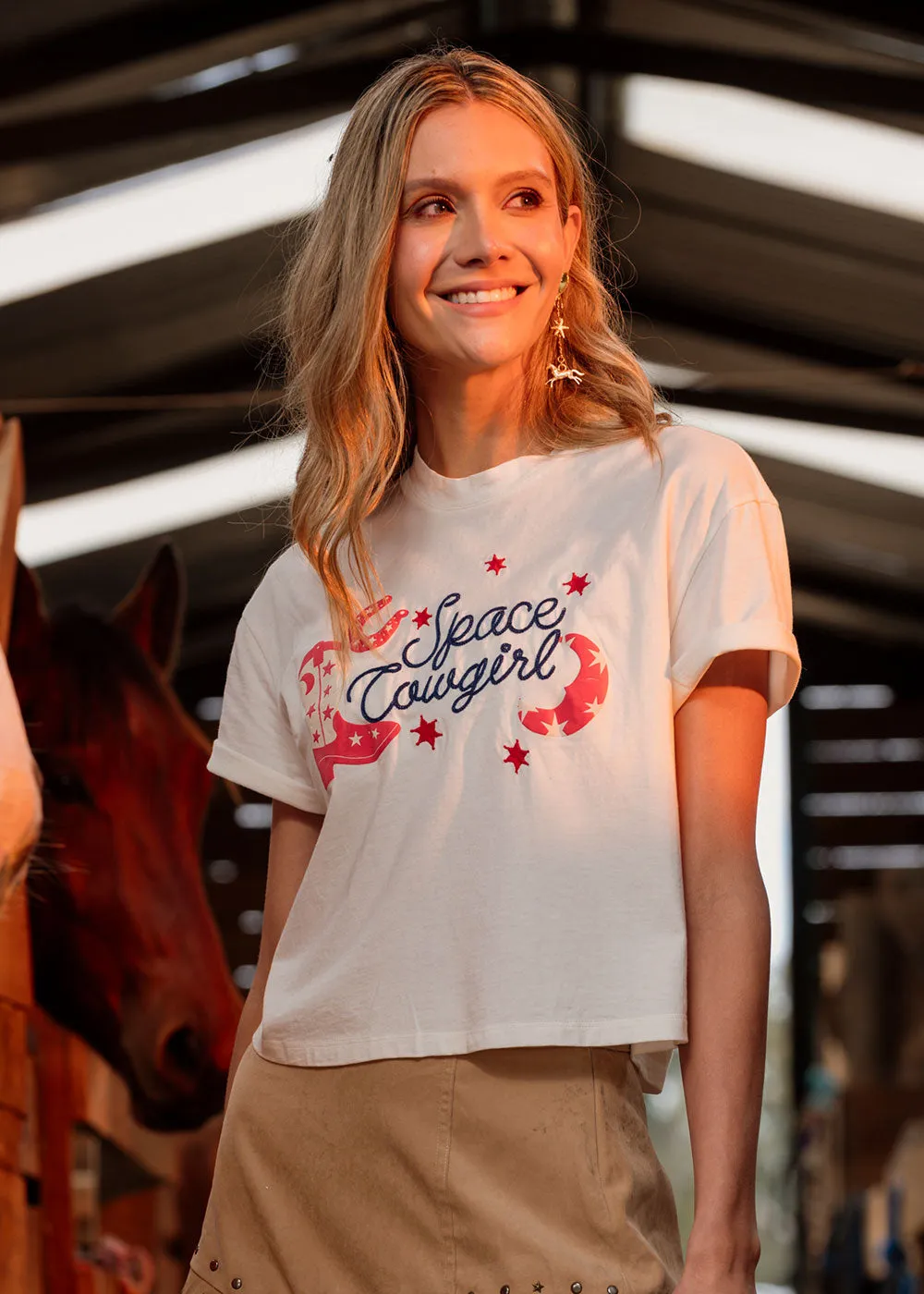Camiseta Faustina Marfil