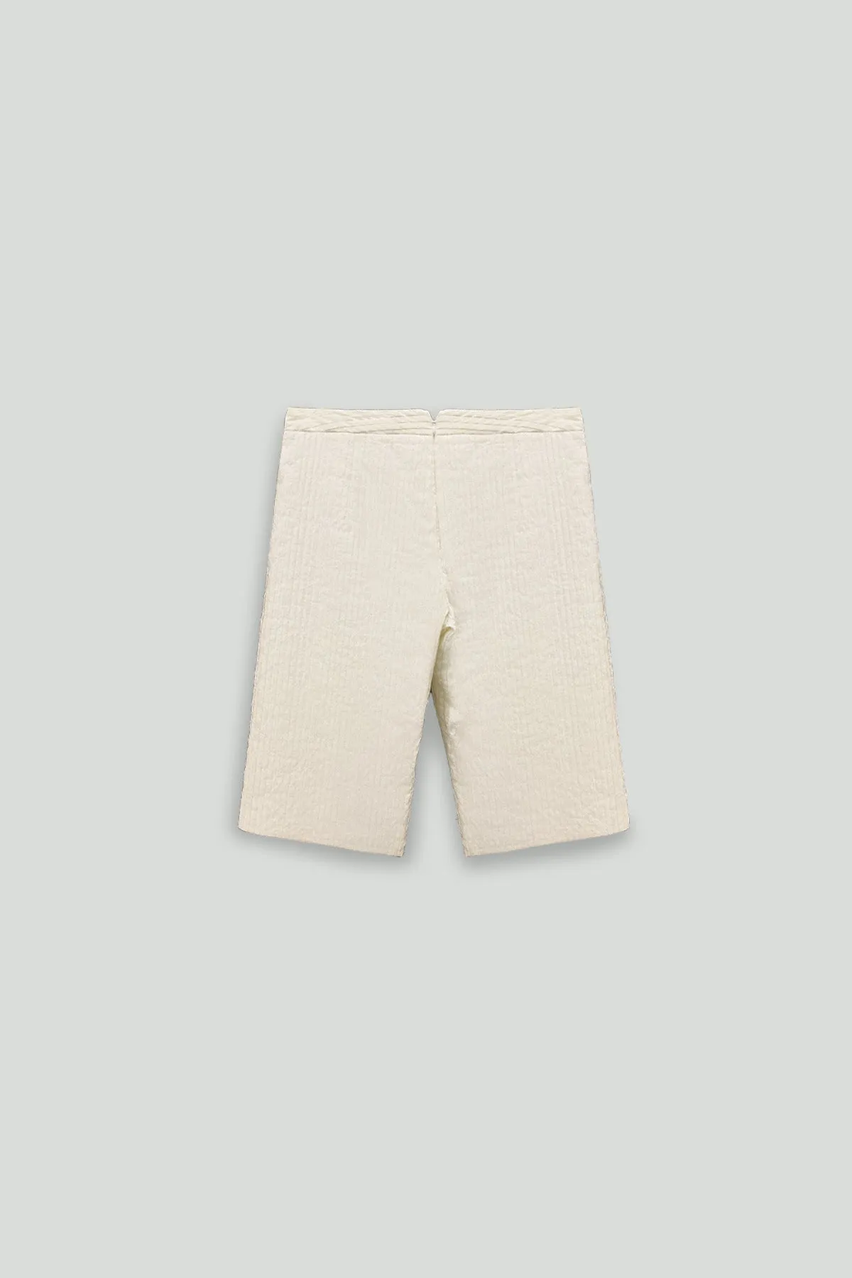 Cream Wide Wale Cotton Short