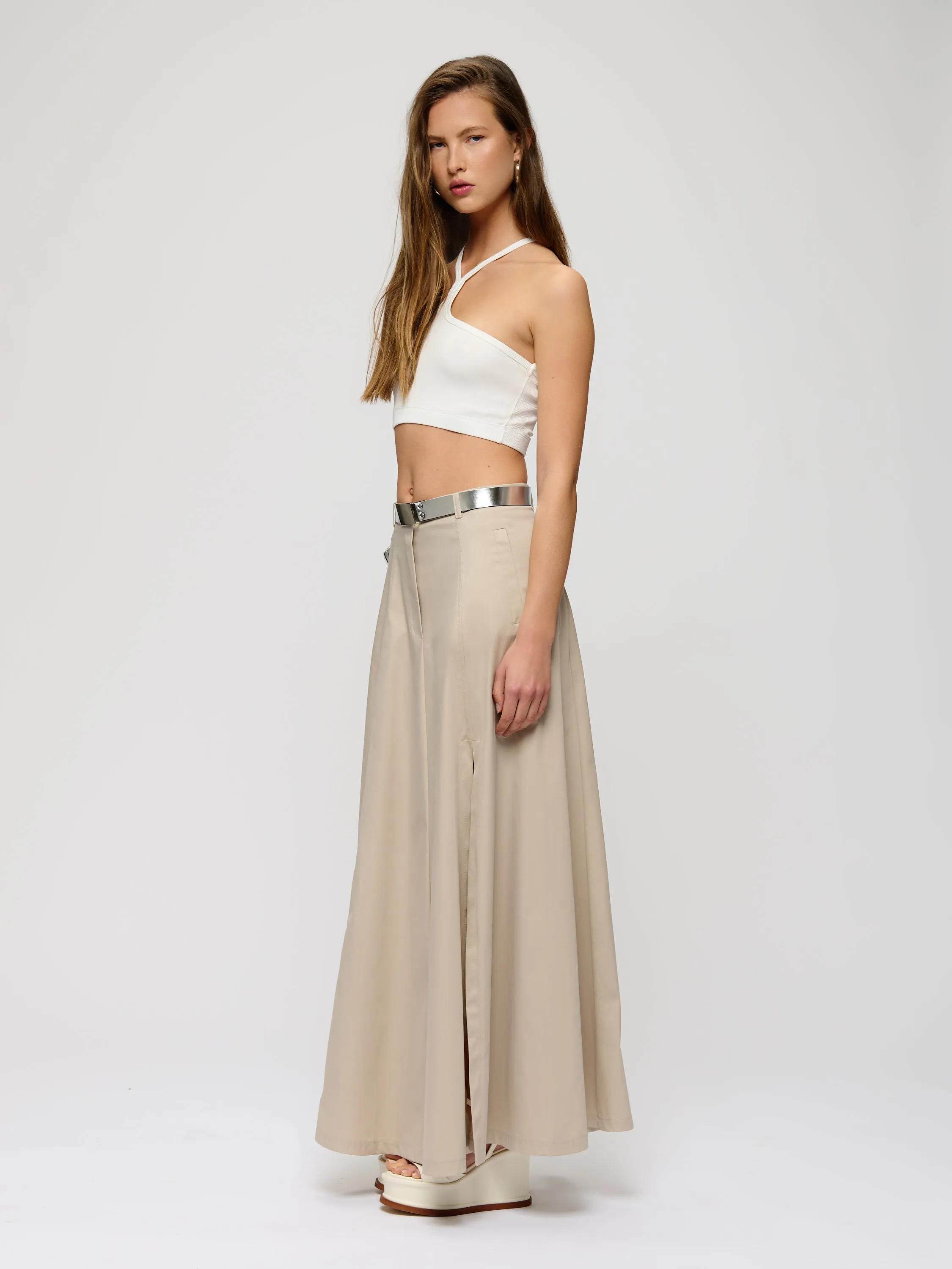 Criss Cross Slim Strap Crop Top