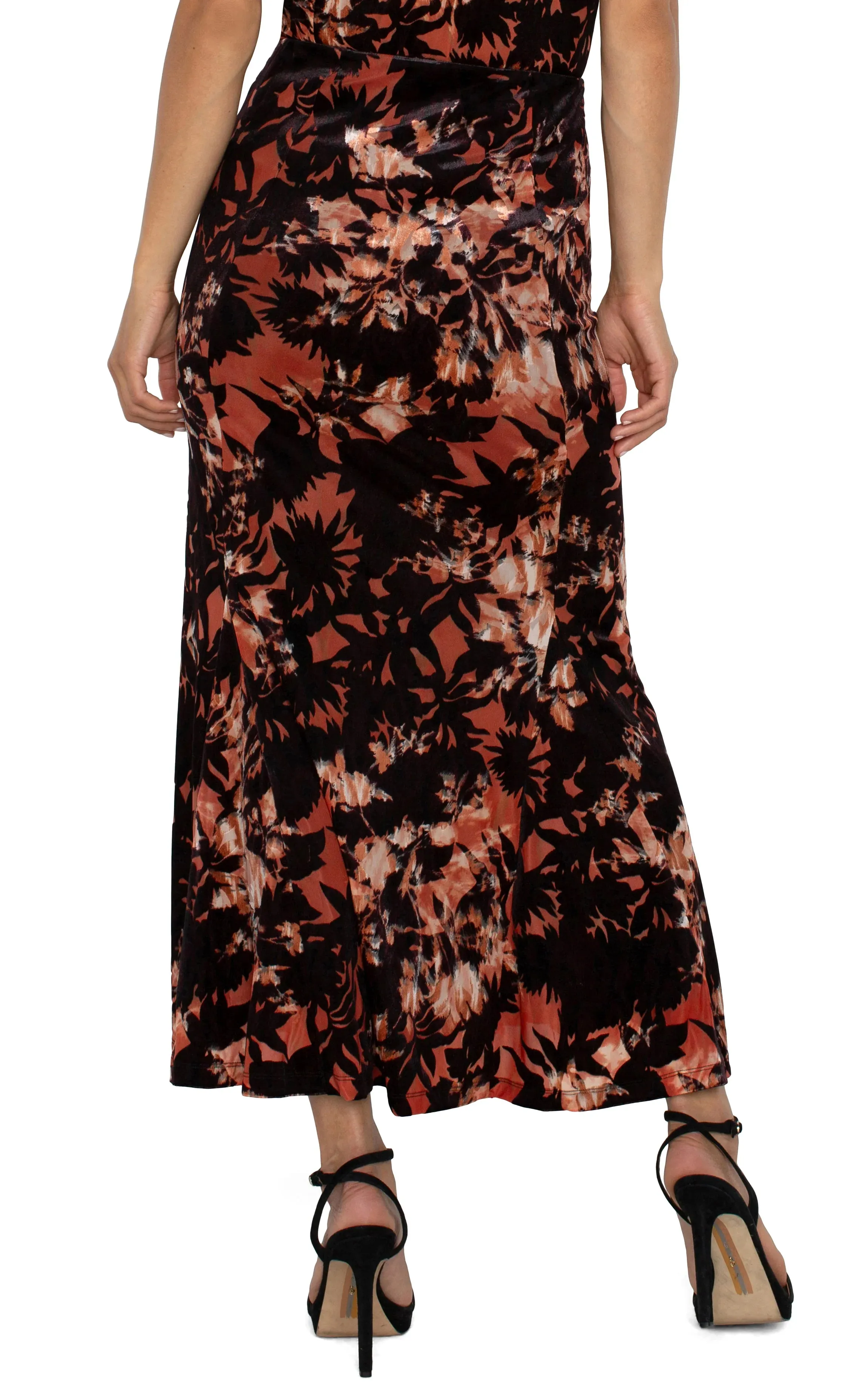 Florine Fit and Flare Knit Pull-On Skirt - Liverpool Los Angeles LM6377NP1P53