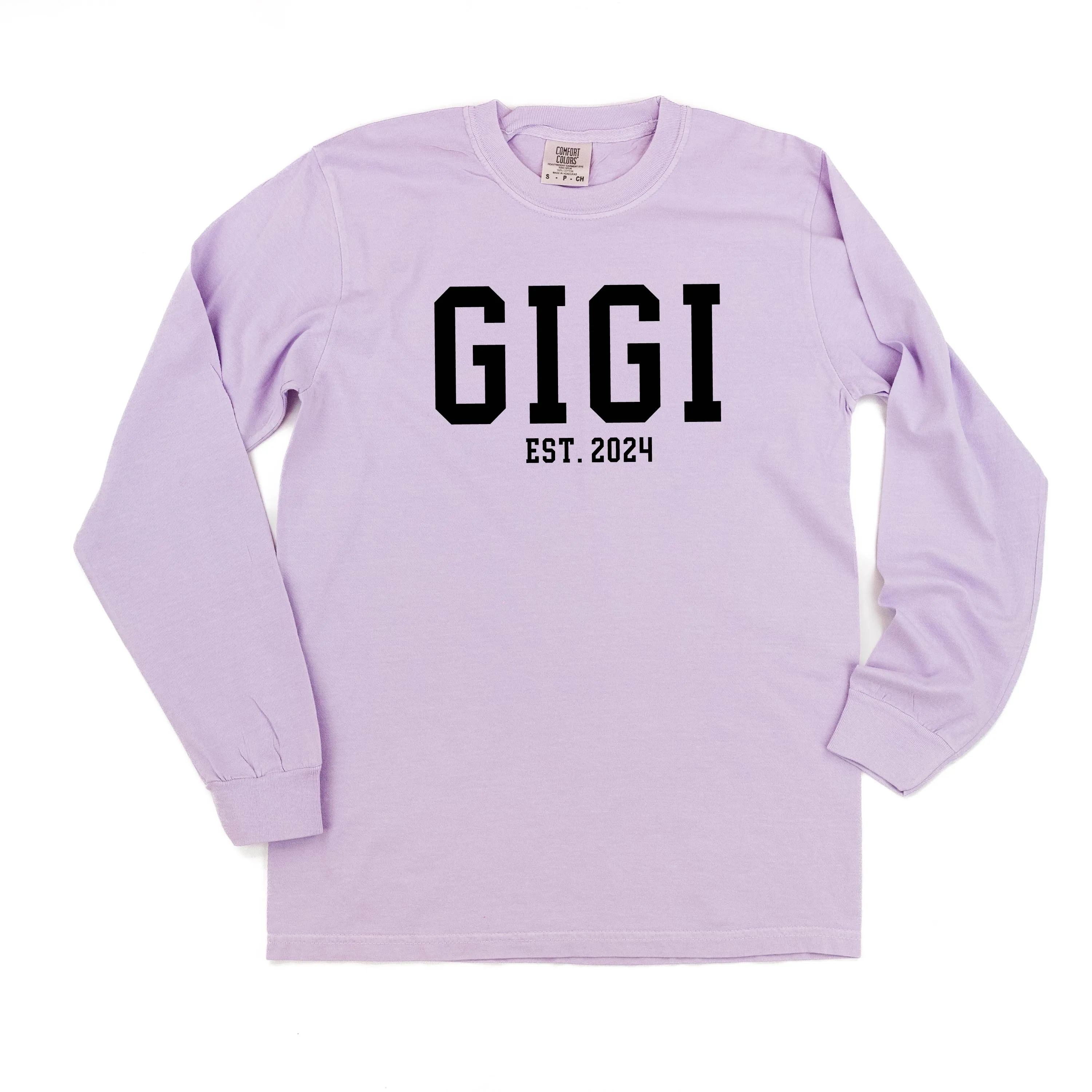Gigi - EST. (Select Your Year) - LONG SLEEVE COMFORT COLORS TEE