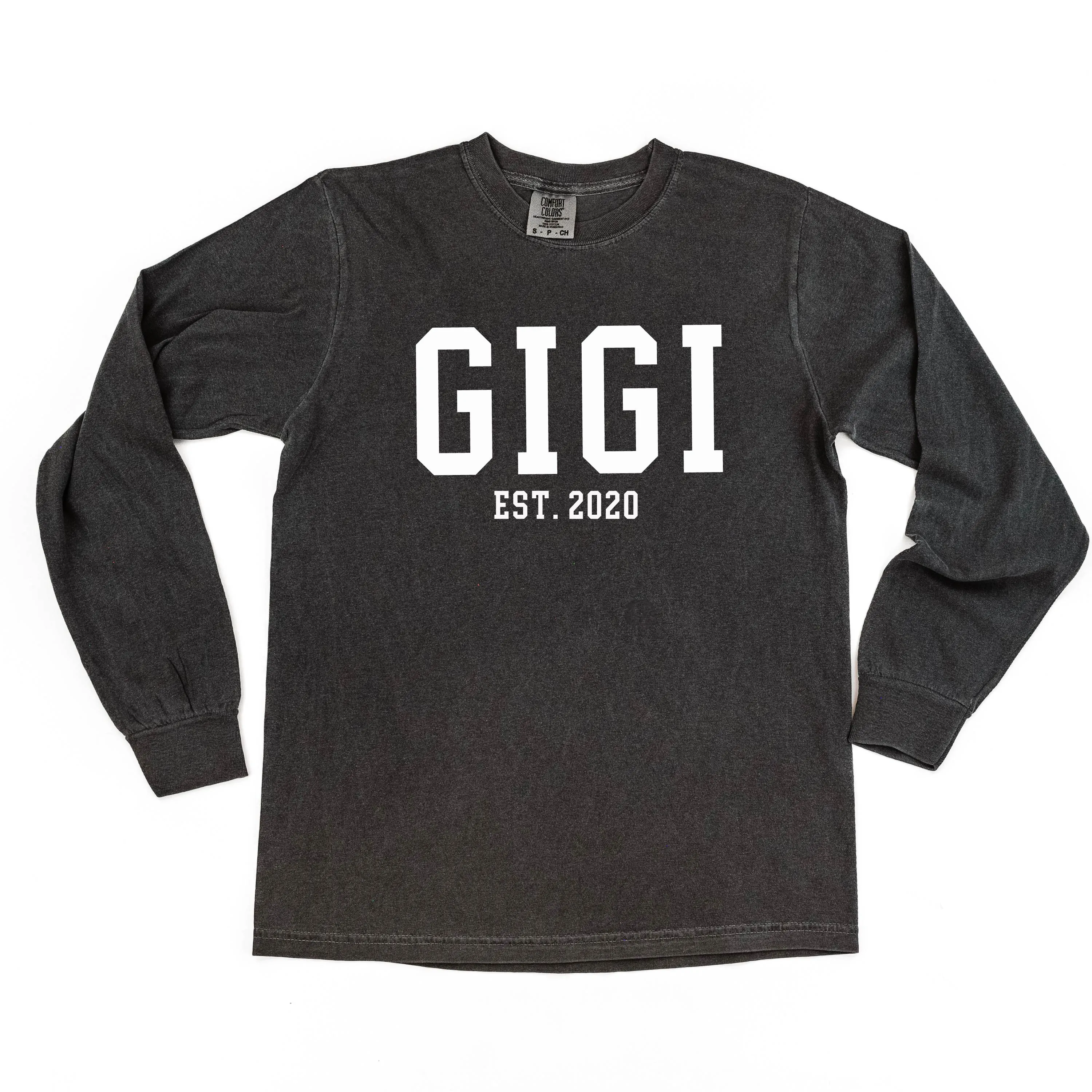 Gigi - EST. (Select Your Year) - LONG SLEEVE COMFORT COLORS TEE