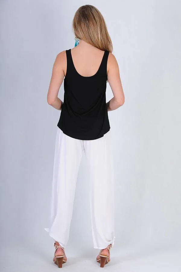 Go Girl Bamboo Loose Fit Tank Black