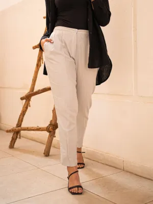 Grey Bow Formal Pants