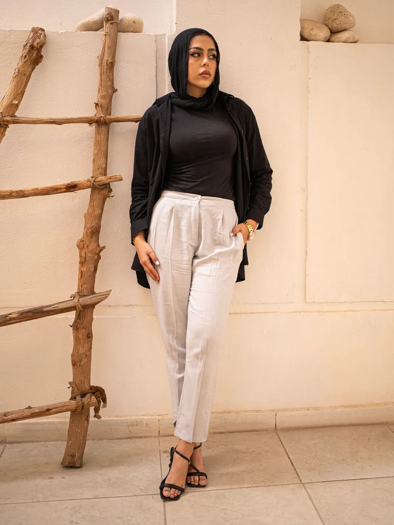 Grey Bow Formal Pants