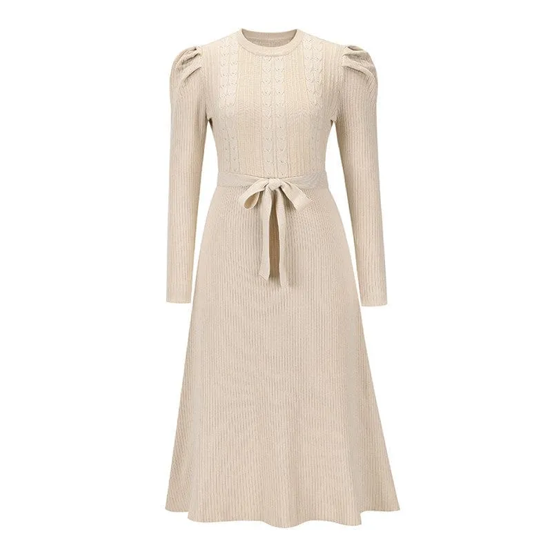 High-waisted Large-length Dress, Base Sweater Skirt