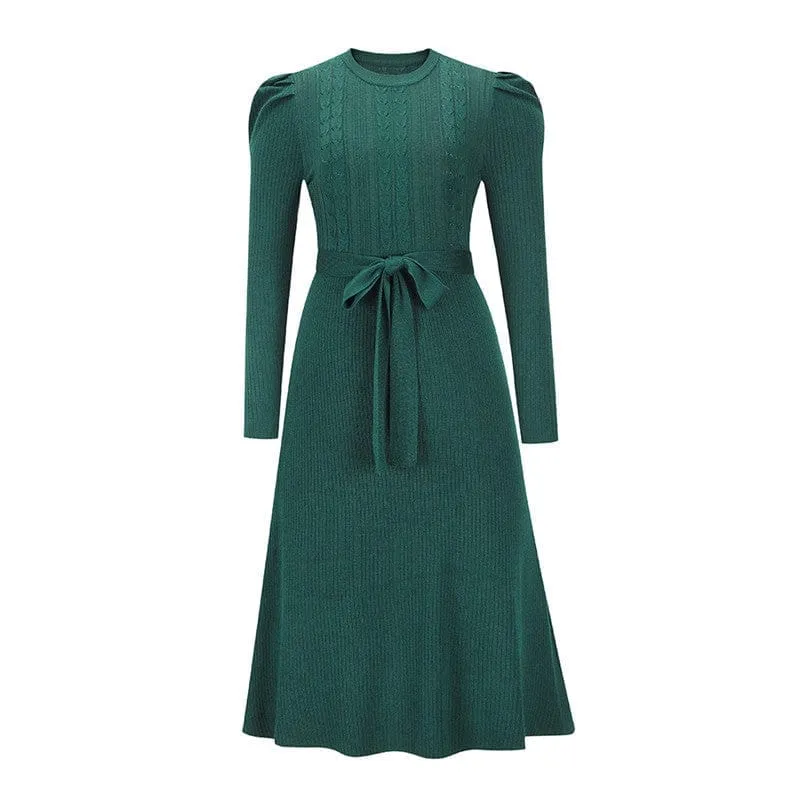 High-waisted Large-length Dress, Base Sweater Skirt