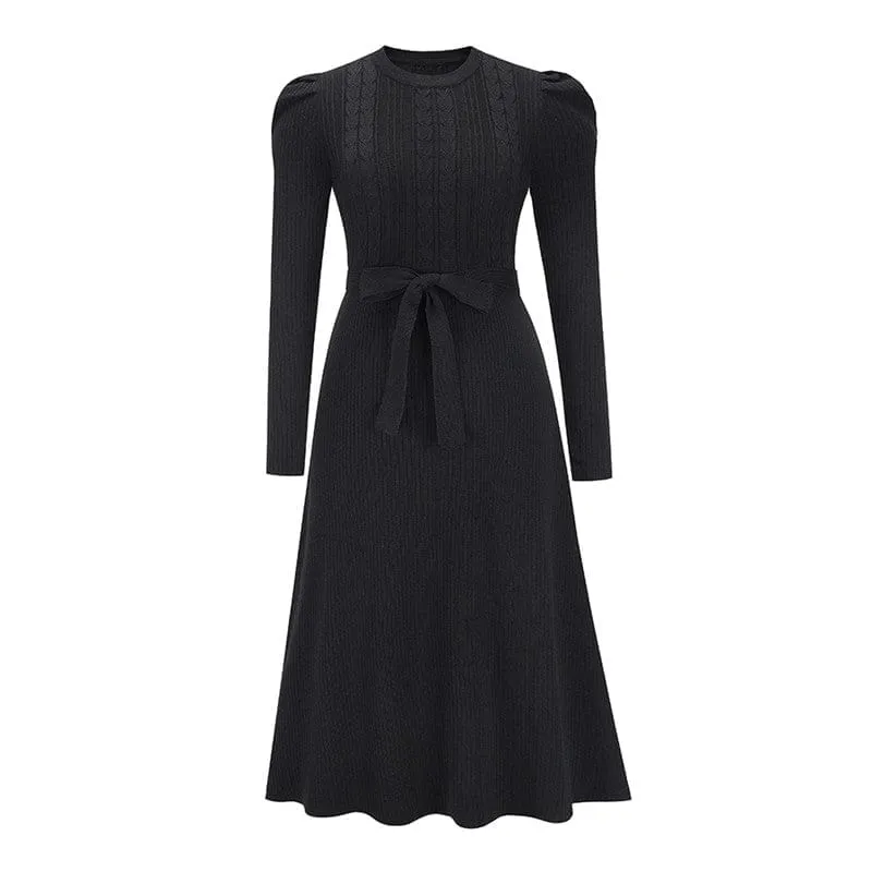 High-waisted Large-length Dress, Base Sweater Skirt