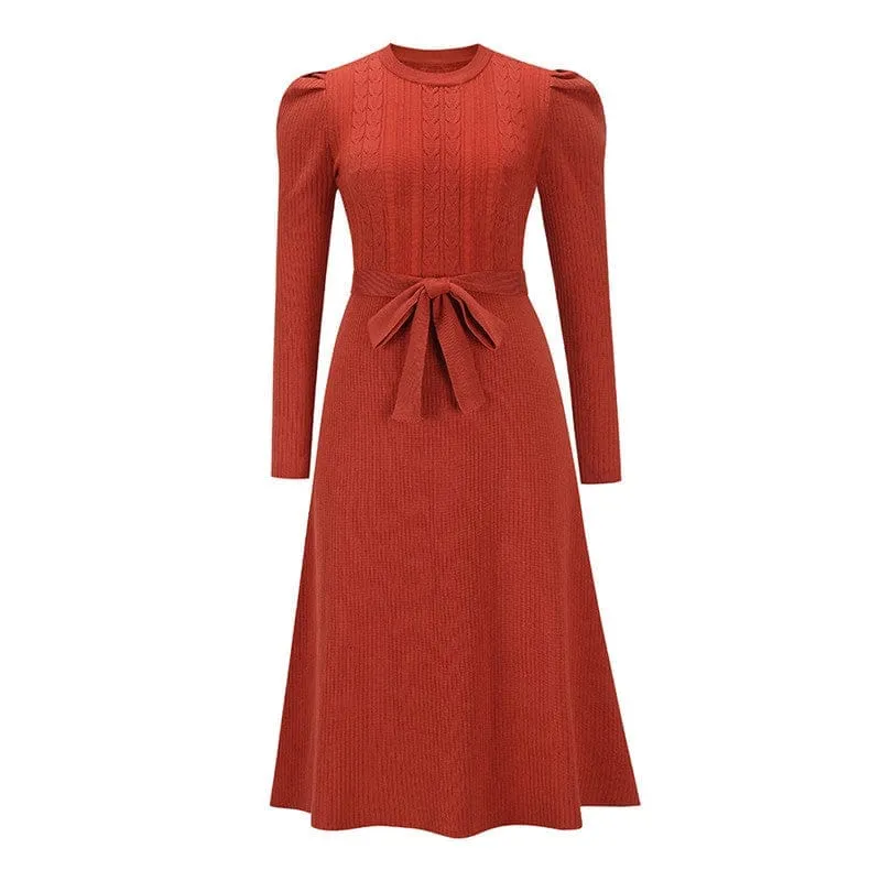 High-waisted Large-length Dress, Base Sweater Skirt