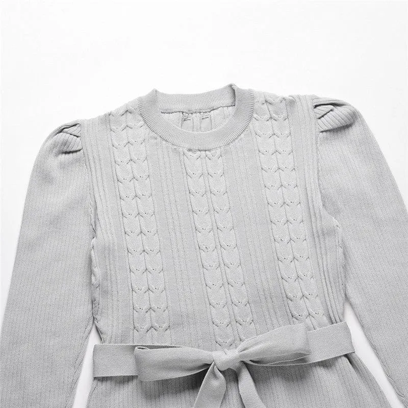 High-waisted Large-length Dress, Base Sweater Skirt