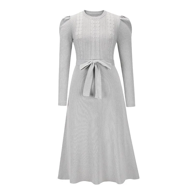 High-waisted Large-length Dress, Base Sweater Skirt