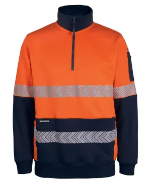 JB's Hi Vis 330G 1/2 Zip Segmented Tape Fleece - 6DPS