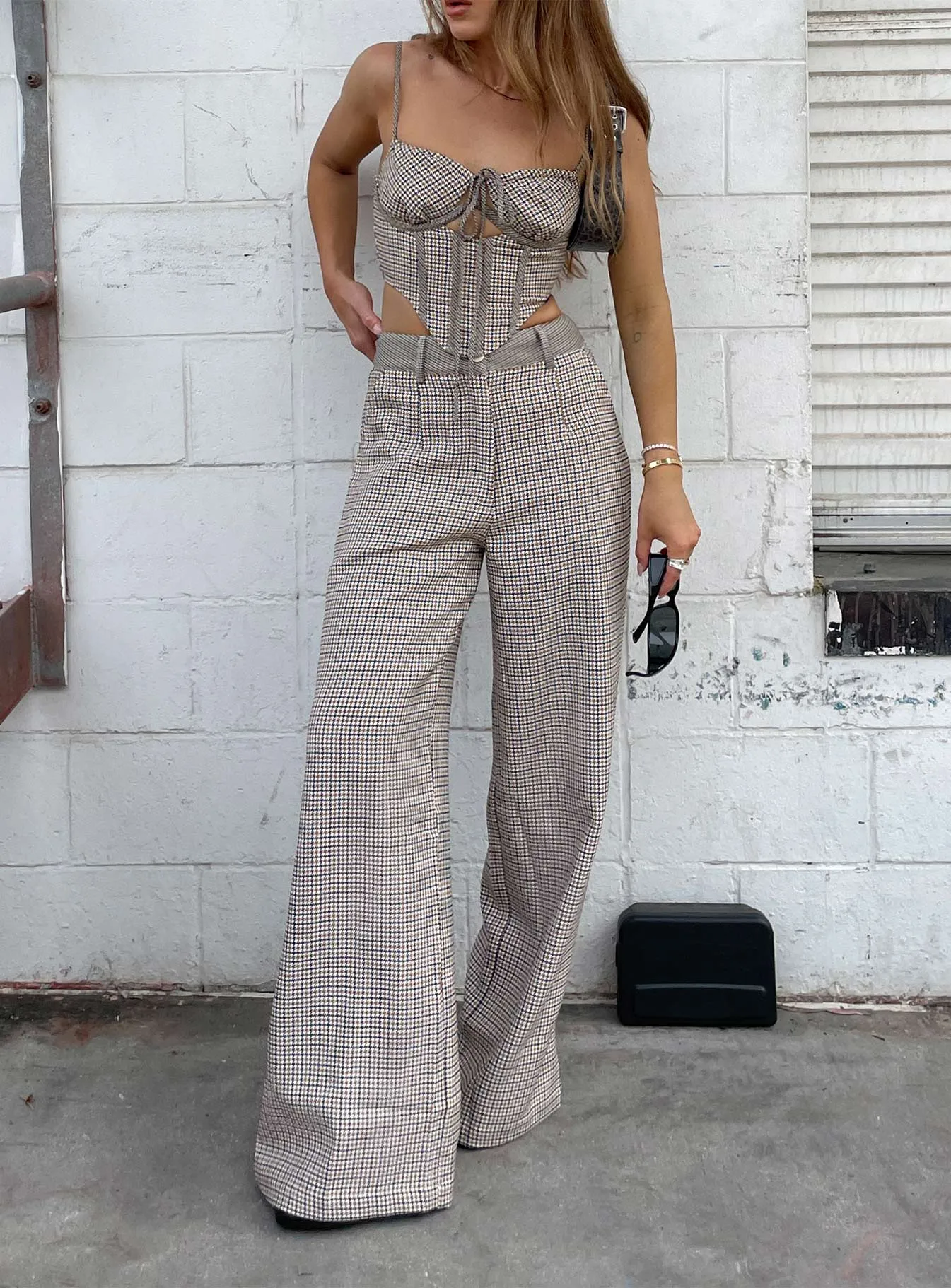 JGR & STN Dylan Houndstooth Trouser Check