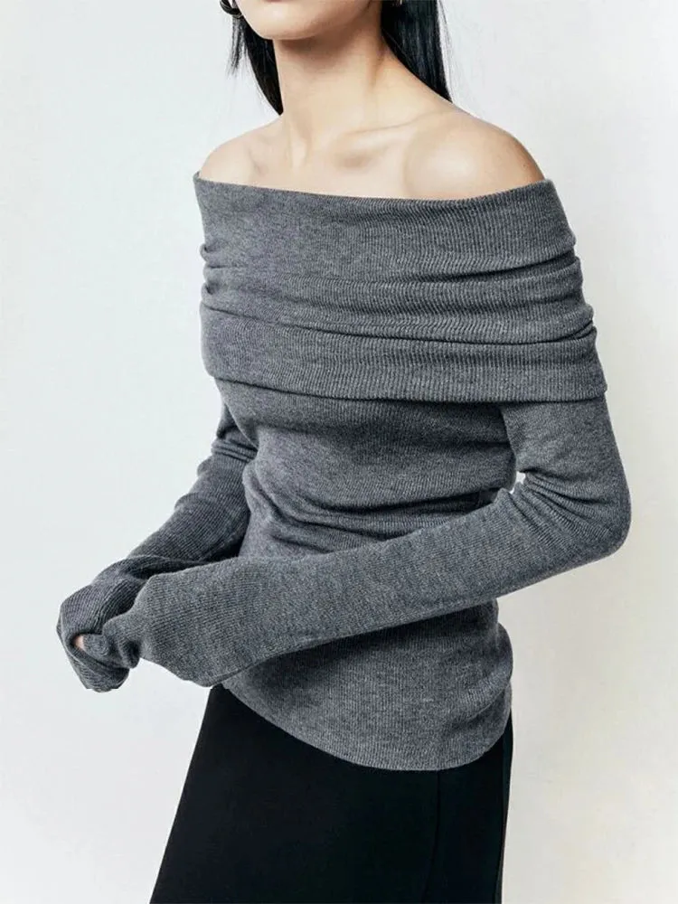 lance: Cozy & Chic Off-Shoulder Long Sleeve Sweater