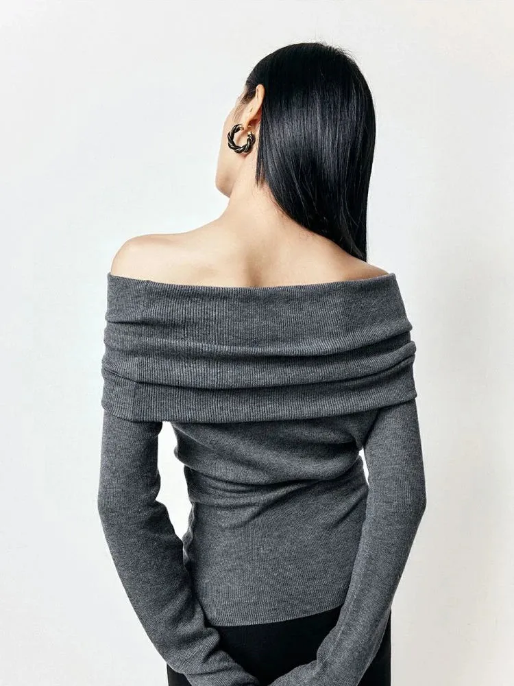 lance: Cozy & Chic Off-Shoulder Long Sleeve Sweater