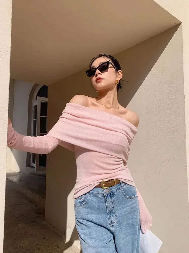 lance: Cozy & Chic Off-Shoulder Long Sleeve Sweater