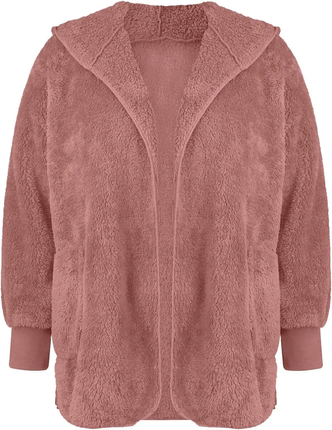lcyhony Sherpa Fleece Jacket Women Oversized Trendy Lightweight Open Front Cardigans Soft Comfy Blanket Hoodie Winter Clothes