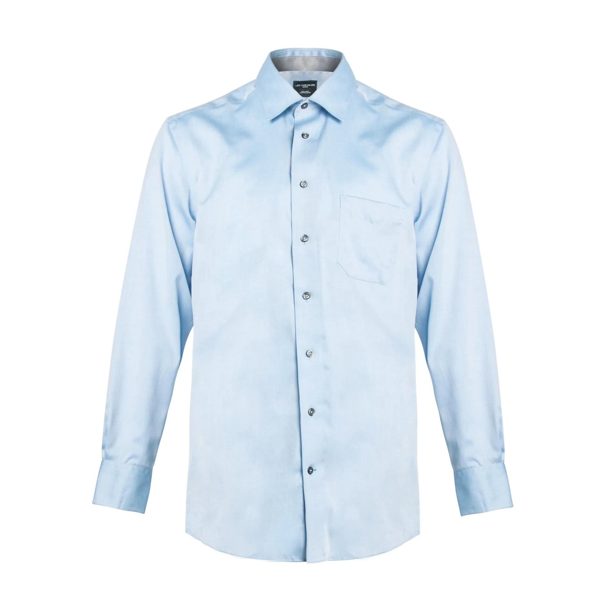 Leo Chevalier 100% Cotton Non-Iron Textured Dress Shirt