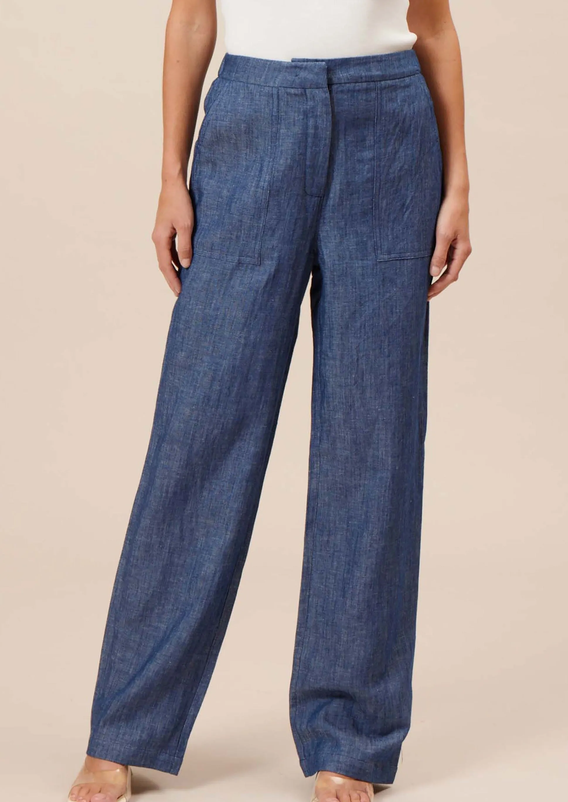 linen pocket pant