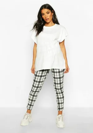 Maternity Check Tapered Pants