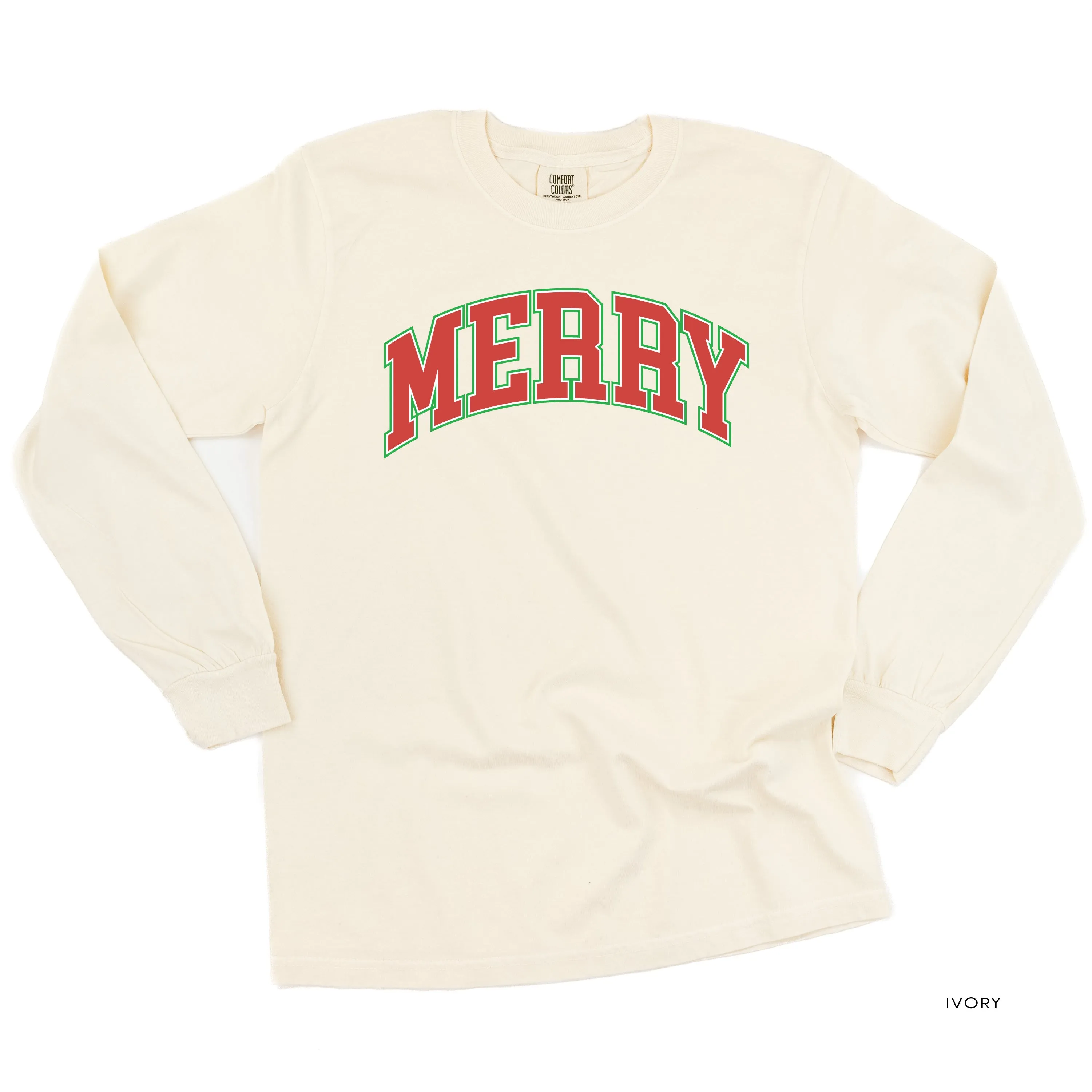 Merry (Varsity) - LONG SLEEVE Comfort Colors Tee