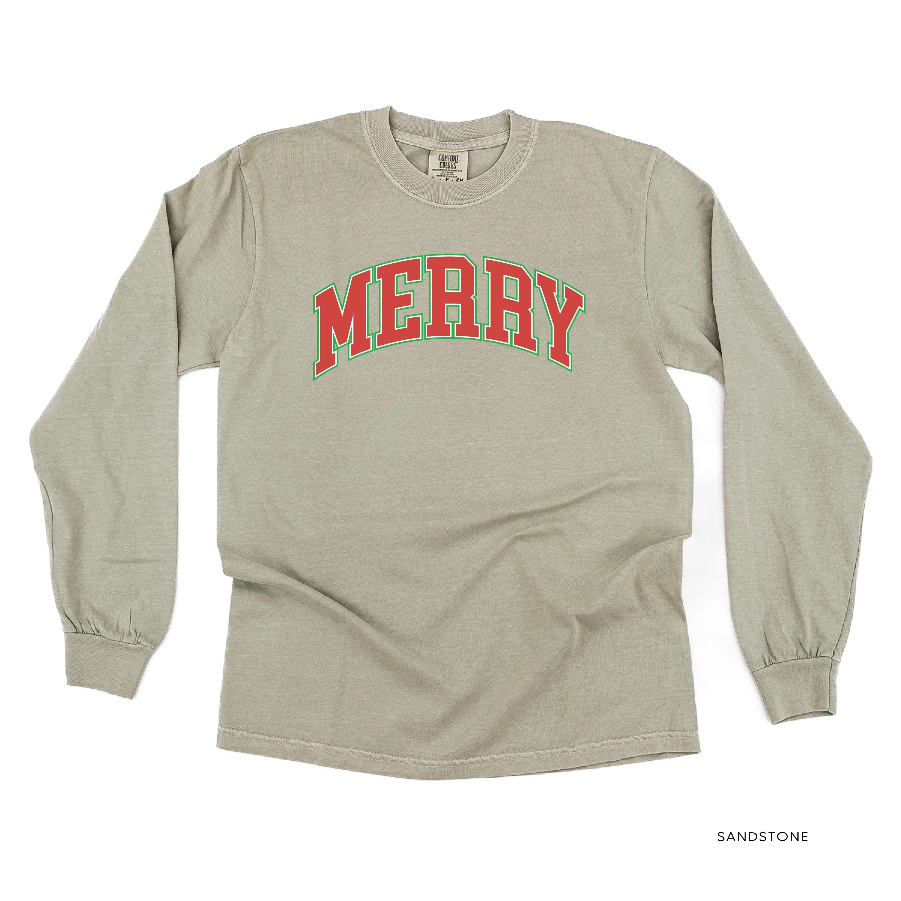 Merry (Varsity) - LONG SLEEVE Comfort Colors Tee