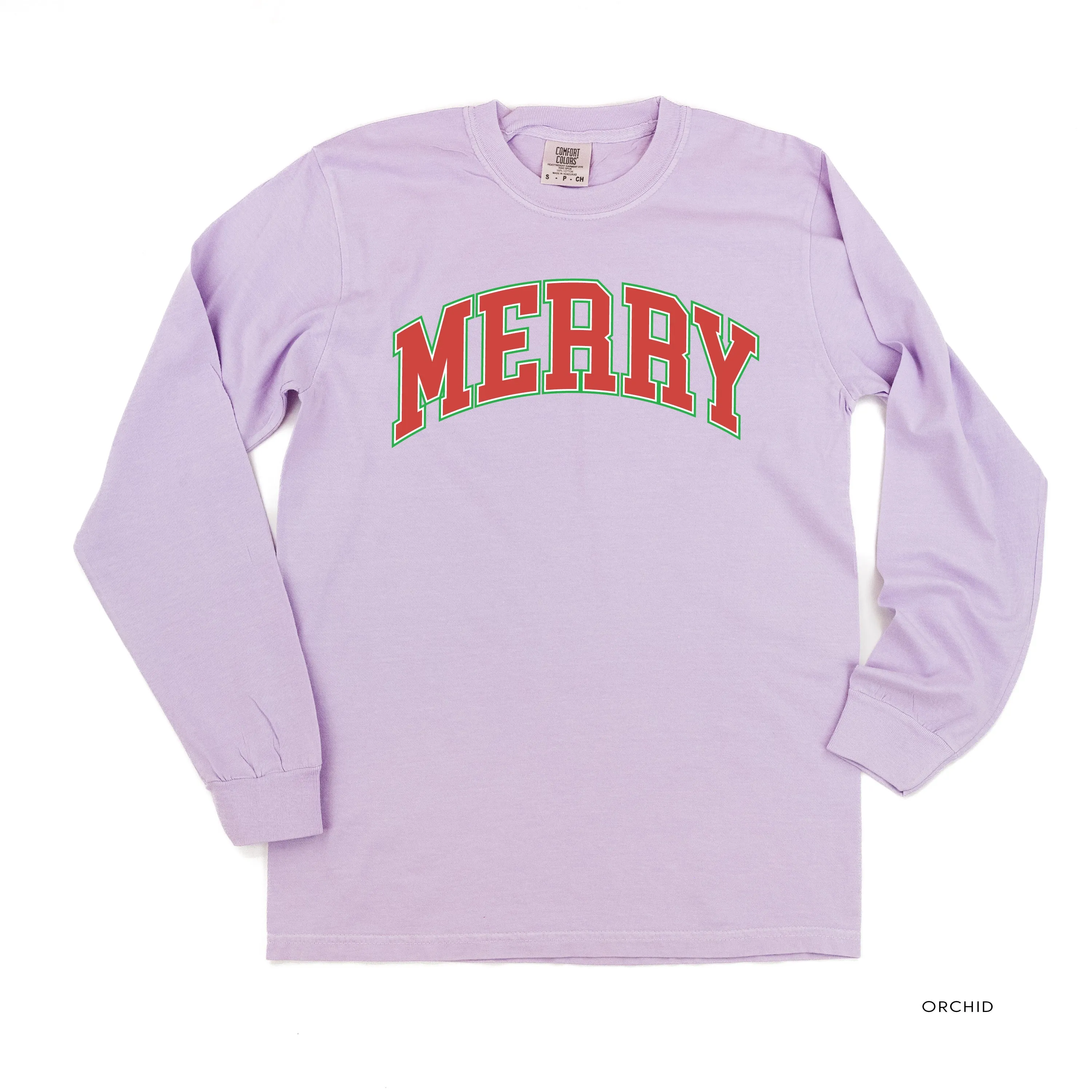 Merry (Varsity) - LONG SLEEVE Comfort Colors Tee