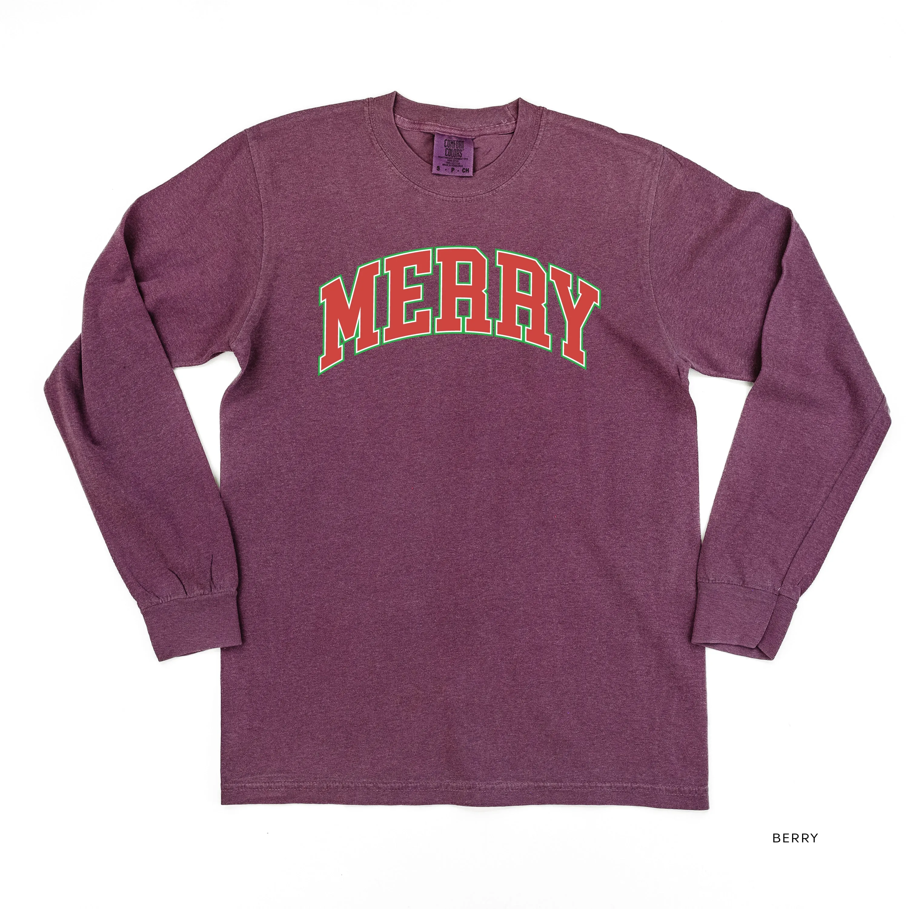 Merry (Varsity) - LONG SLEEVE Comfort Colors Tee