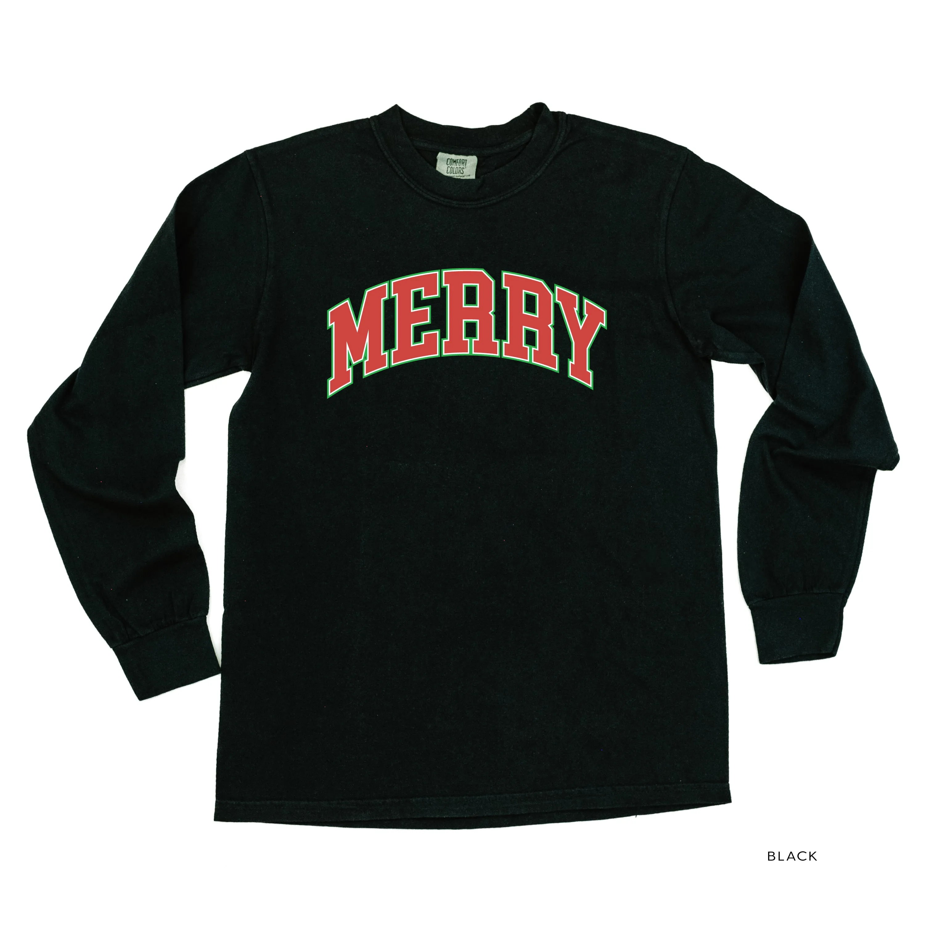 Merry (Varsity) - LONG SLEEVE Comfort Colors Tee