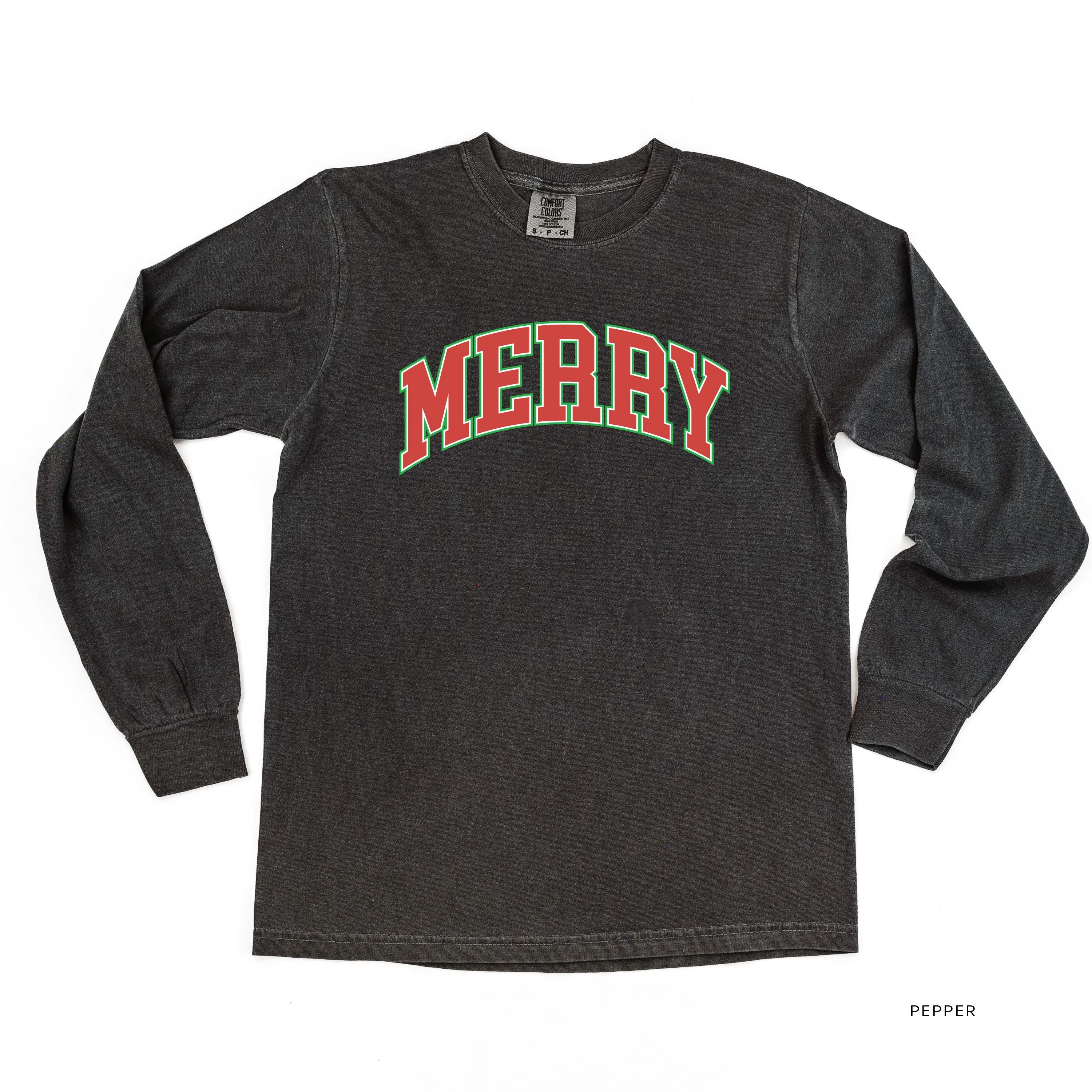 Merry (Varsity) - LONG SLEEVE Comfort Colors Tee