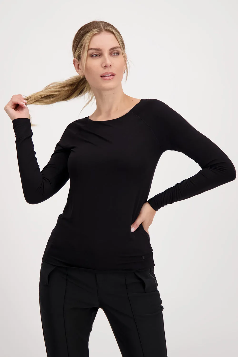 Monari Basic Round Neck T Shirt L/S M806755