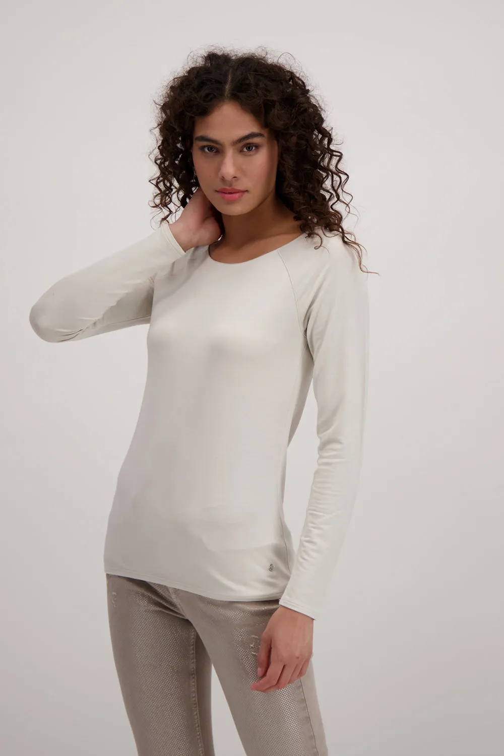 Monari Basic Round Neck T Shirt L/S M806755
