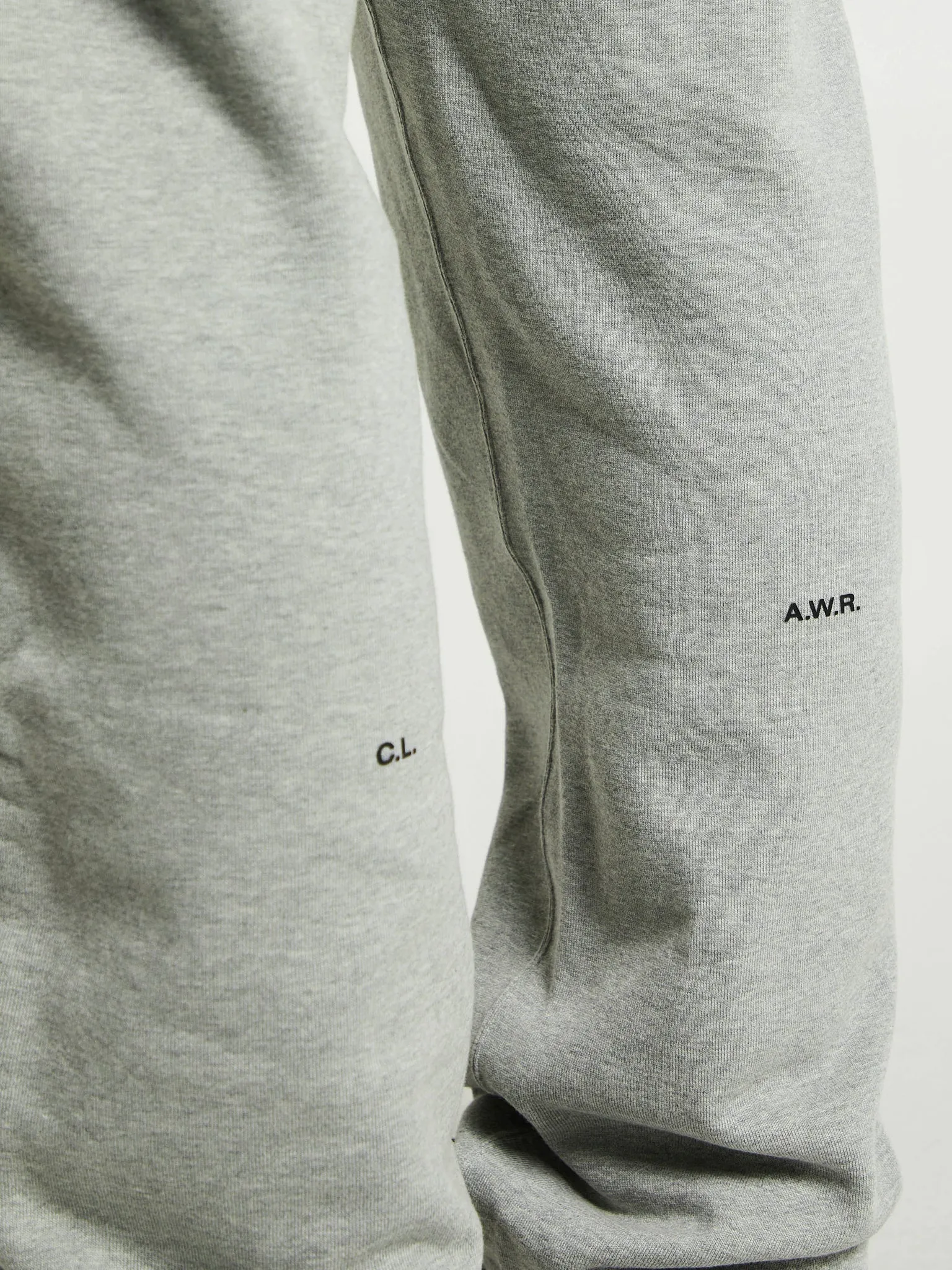 NOCTA Fleece Open-Hem Sweatpants in Dark Heather Grey and Matte Silver