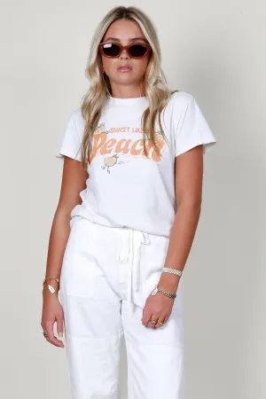 RE/DONE | Classic Peach Tee - Vintage White